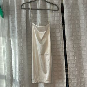 White H&M silk dress!!